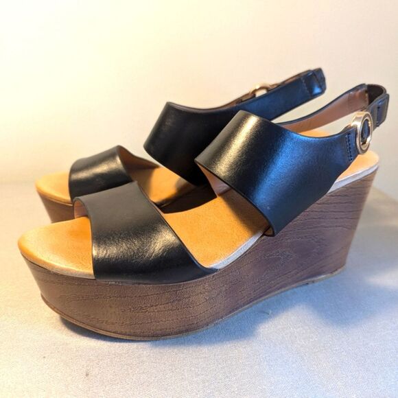 Aldo Black Platform Sandals Size US 7 - Picture 1 of 5